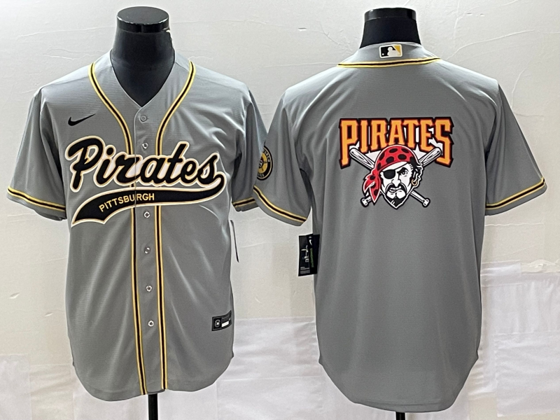 Men's Pittsburgh Pirates Gray Team Jersey Joint Edition